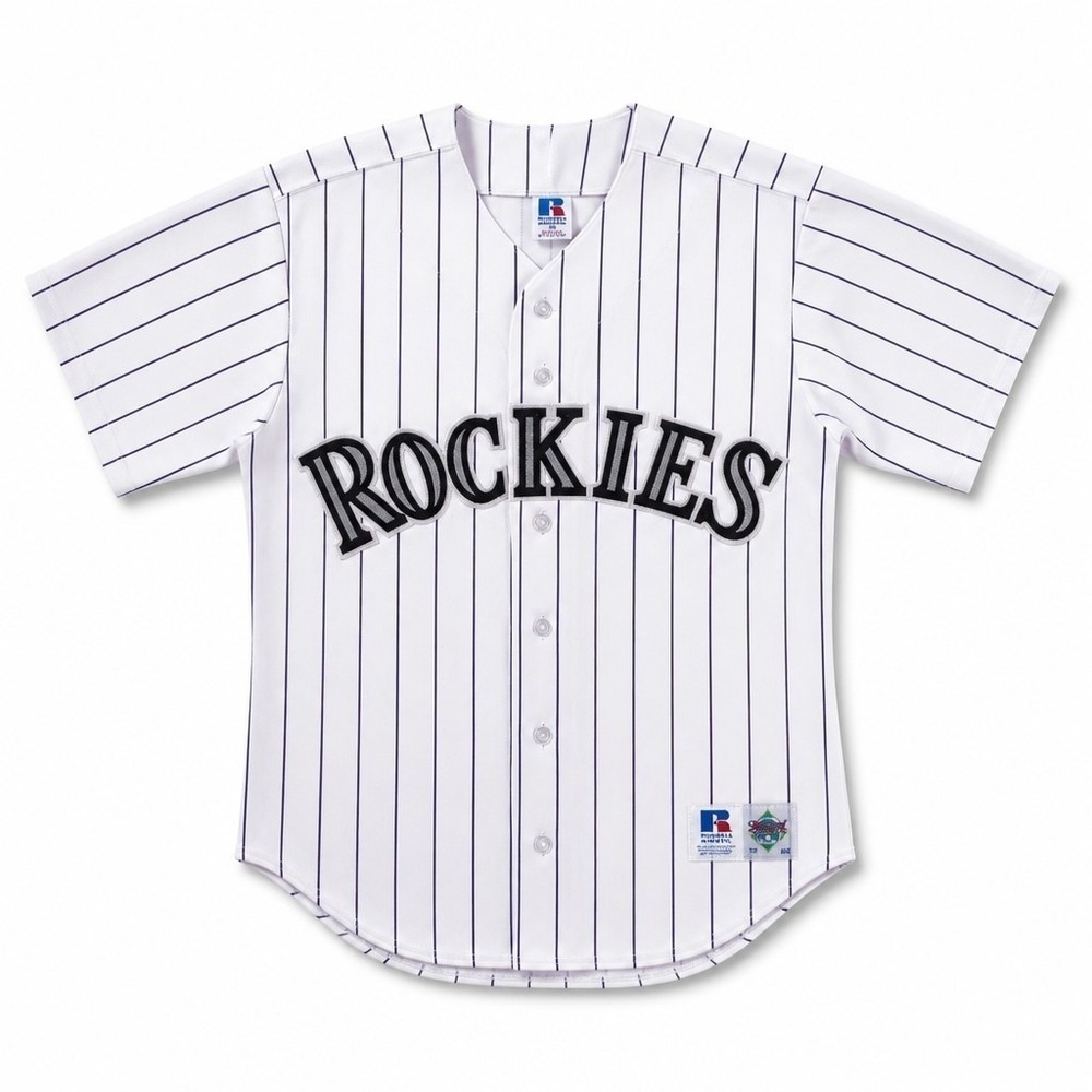 Vintage Russell Athletic Colorado Rockies Diamond Collection Jersey Mens 44 USA - Picture 2 of 5